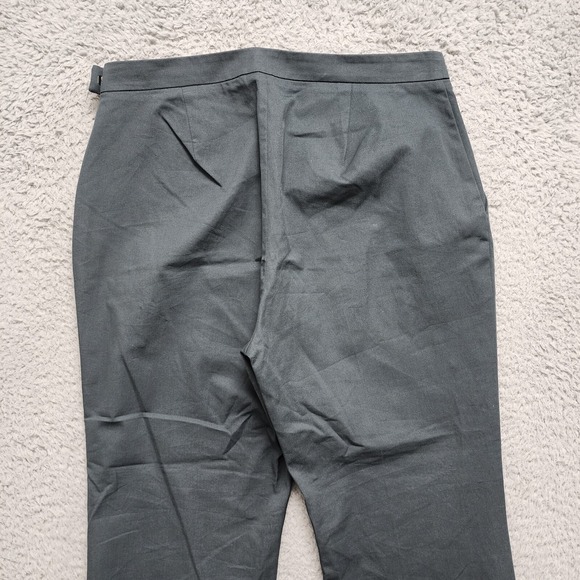 Eileen Fisher Organic Cotton Stretch Twill‎ Pant Womens 12 Petite Green Pull On - Picture 8 of 13